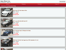 Tablet Screenshot of jamesmotorcars.net